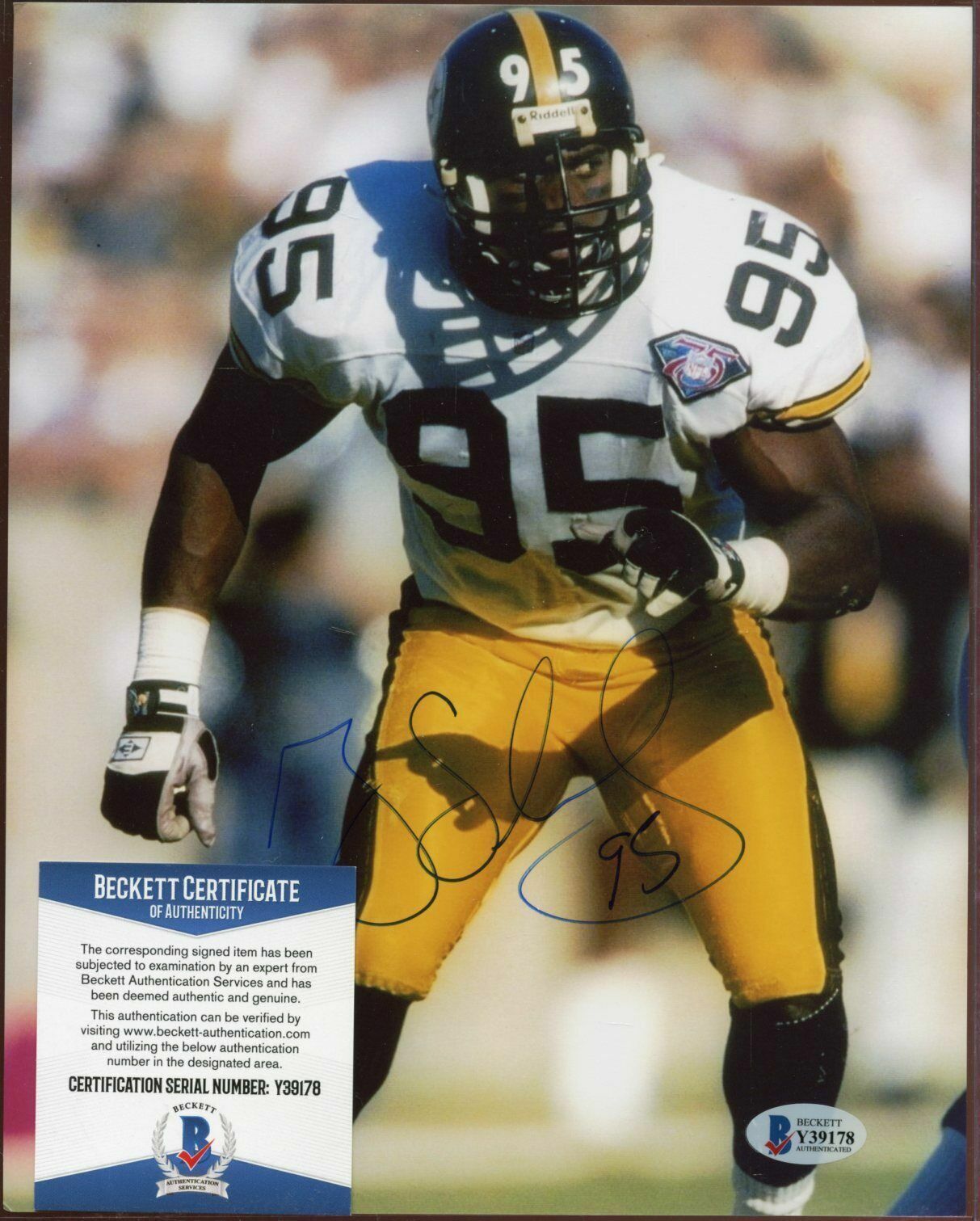 Greg Lloyd Sr. signed Pittsburgh Steelers 8x10 autographed Photo Poster painting BAS