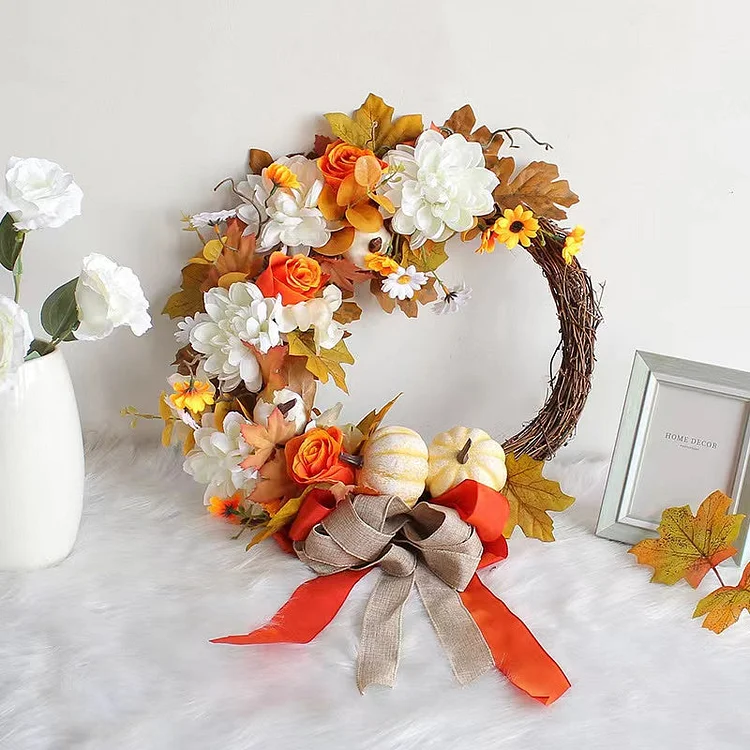 HandMade Craft Fall Home Decor Sunflower Wreath