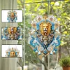 DIY Golden Lion Diamond Painting Acrylic Hanging Pendant for Home Decor