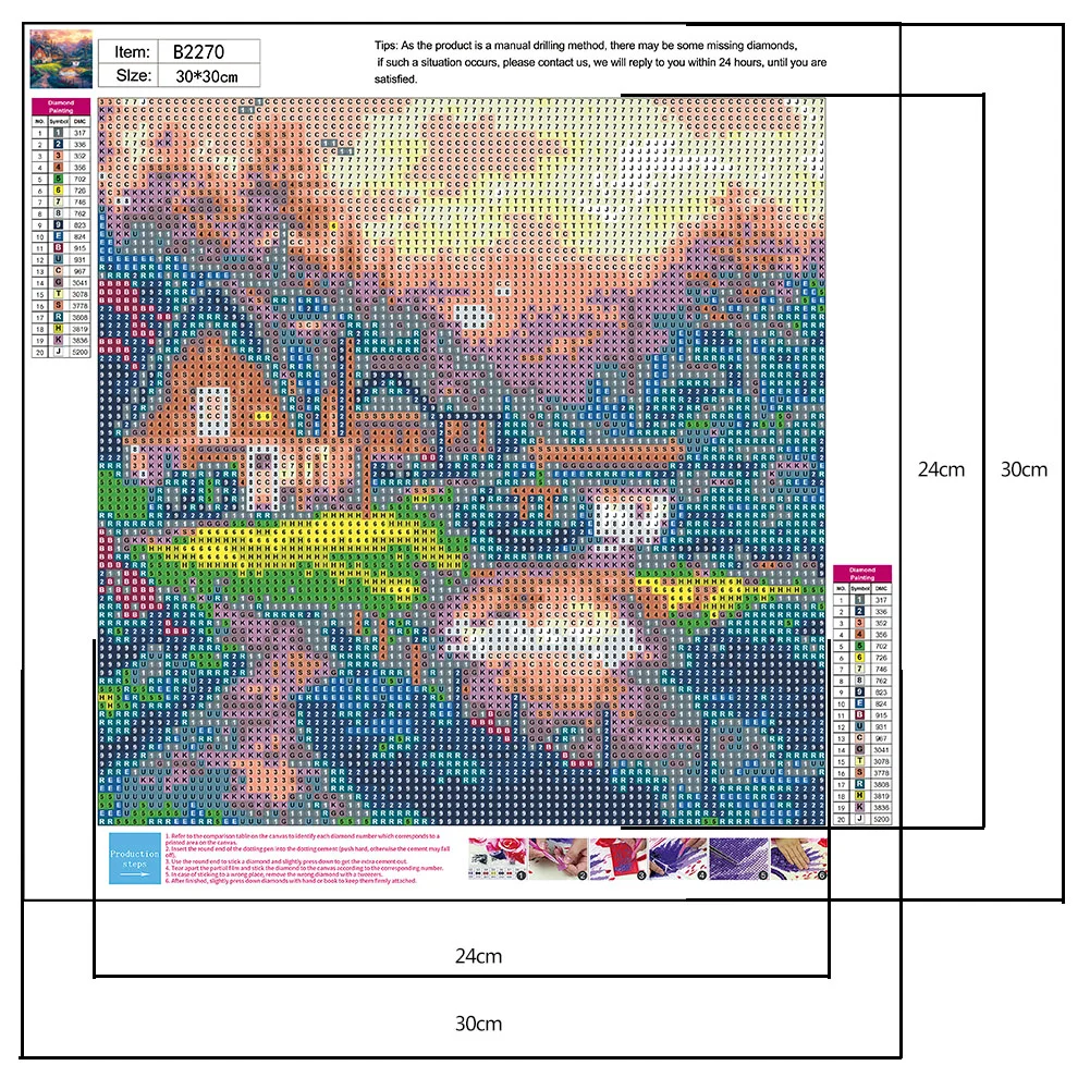 Diamond Painting - Round Drill - House(30*30cm)