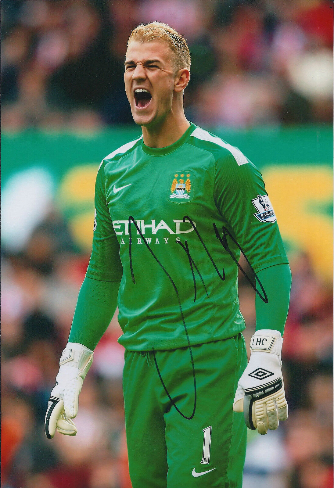 Joe HART Signed Autograph Photo Poster painting AFTAL COA Man City Premier League Winner