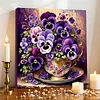 (Framed)Diamond Painting -DIY Round Drill Bouquet in a Glass with Frame(25x25cm)