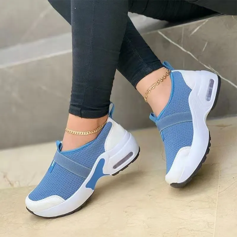 Zapatillas Mujer Women's Shoes 2021 Fashion Mesh Casual Sport Shoes Platform Wedge Sneakers Plus Size Flats Zapatillas Sneakers