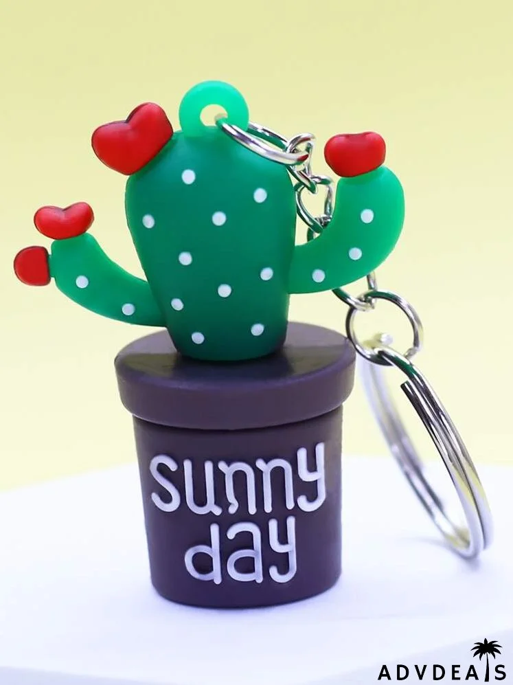 Cactus Pendant Keychain