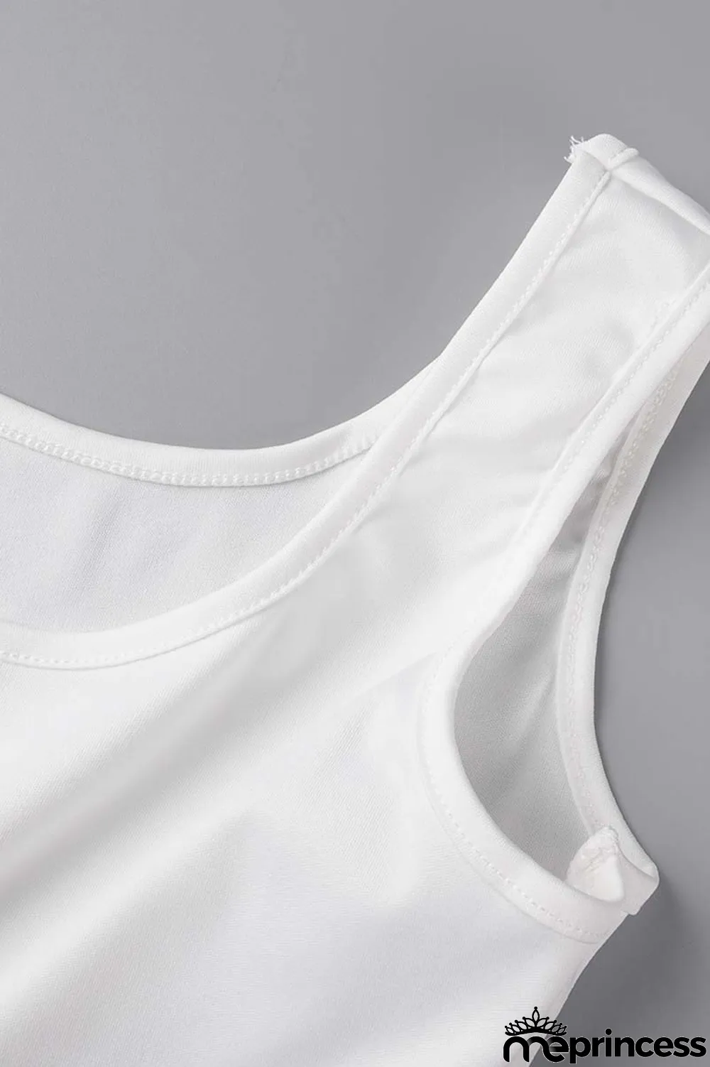 Rose Red Sexy Casual Solid Basic U Neck Sleeveless Two Pieces