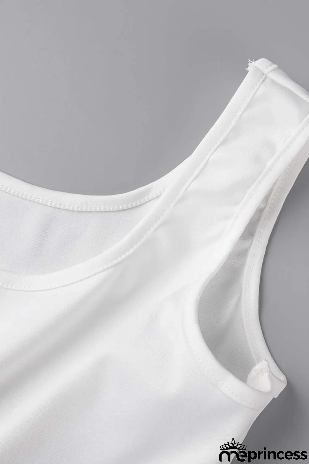 Rose Red Sexy Casual Solid Basic U Neck Sleeveless Two Pieces