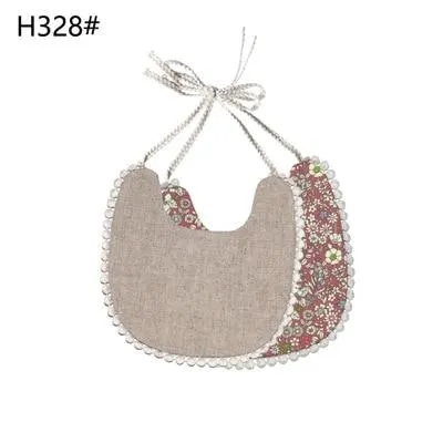 2020 Brand New Infant Baby Girl Boy Bib Kid Toddler Dinner Feeding Tassel Double-deck 100% Cotton Linen Burp Cloths Saliva towel