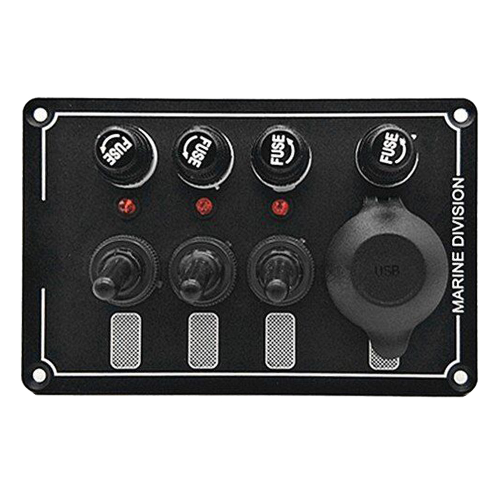 

YJ-SPA121 Car Charger 3 Gang Toggle Switch Panel for Car Marine RV Ship, 501 Original