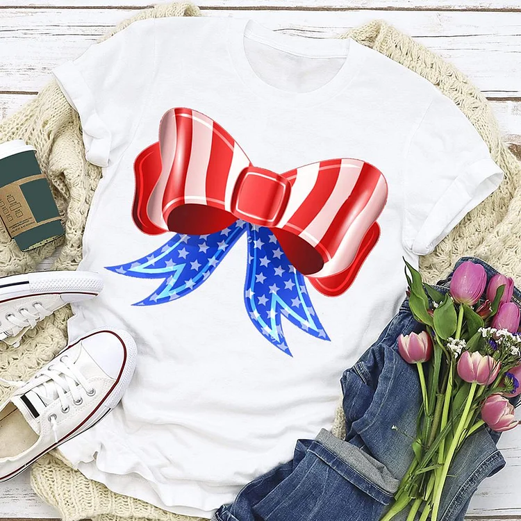 bow independence Day T-shirt Tee - 01900