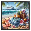 Beach Scenery-11CT Stamped Cross Stitch 50*50cm/19.69*19.69in tapestrymarket