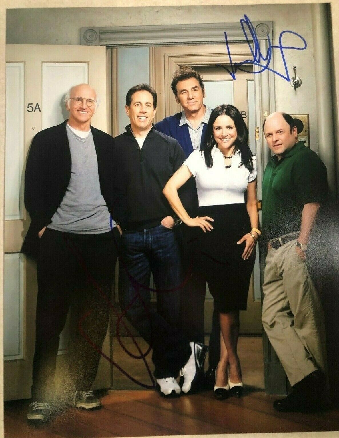Seinfeld JERRY SEINFELD/JASON ALEXANDER Dual Signed 11x14 Cast Photo Poster painting