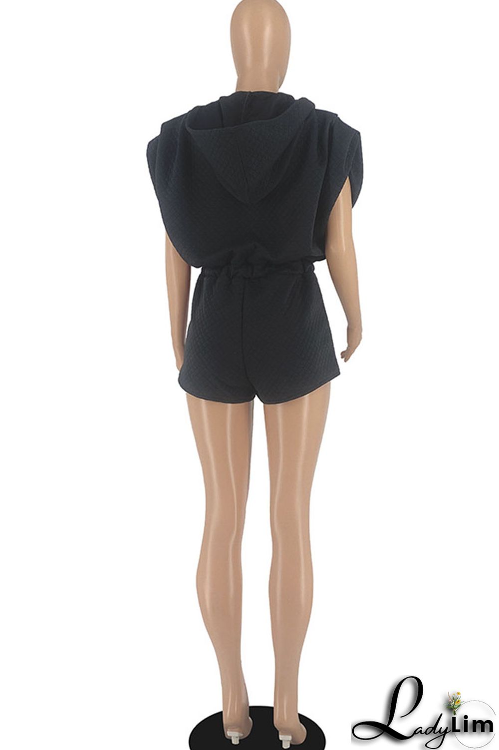 Army Green Casual Solid Patchwork Zipper Hooded Collar Straight Jumpsuits