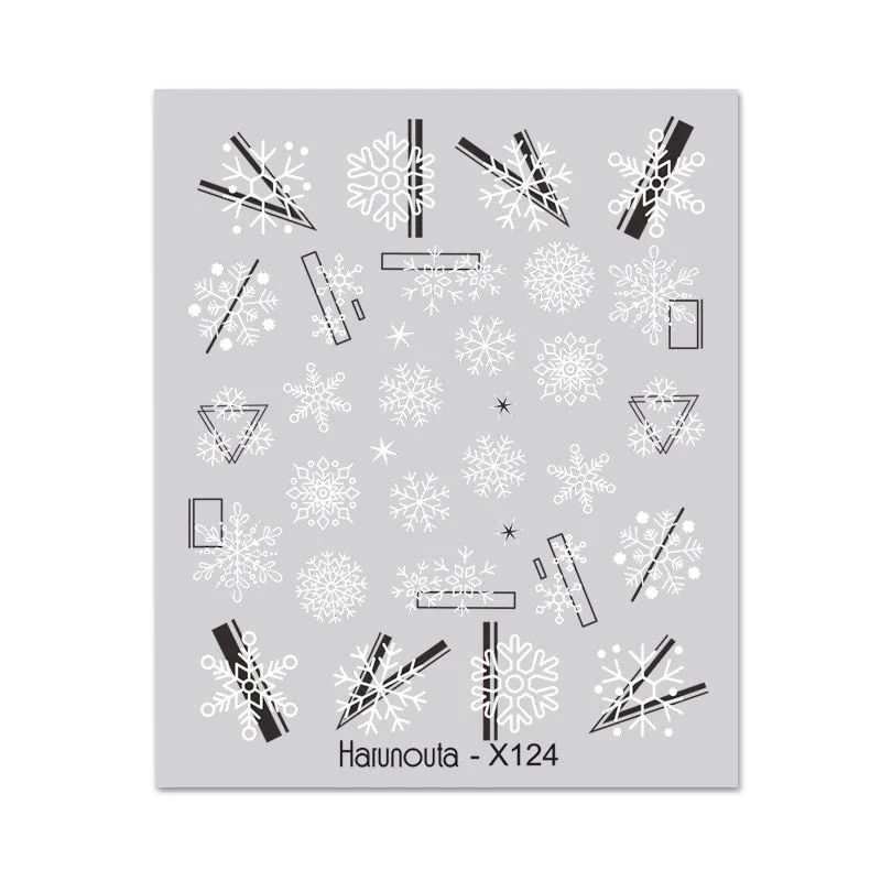 Harunouta Spring Water Nail Decal And Sticker Flower Leaf Tree Green Simple Summer DIY Slider For Manicuring Nail Art Watermark