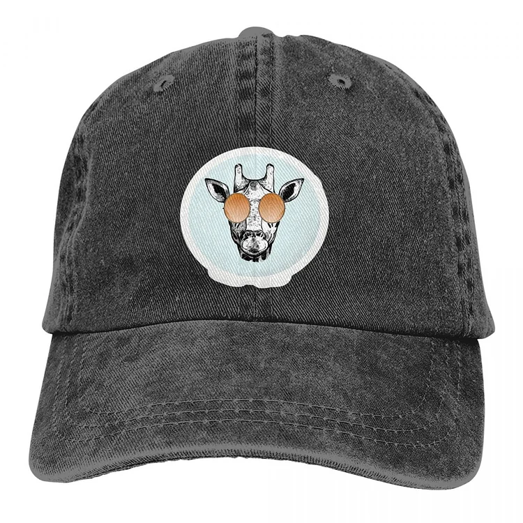 Summer Cap Sun Visor Giraffe In Sunglasses Hip Hop Caps Animal Cowboy Hat Peaked Hats