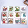 (US Only)12pcs DIY Calendar Diamond Painting Greeting Card for Bedroom Office Desk