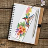 3Pcs Diamond Painting Hummingbird Flower Bookmarks Kits for Bookworms