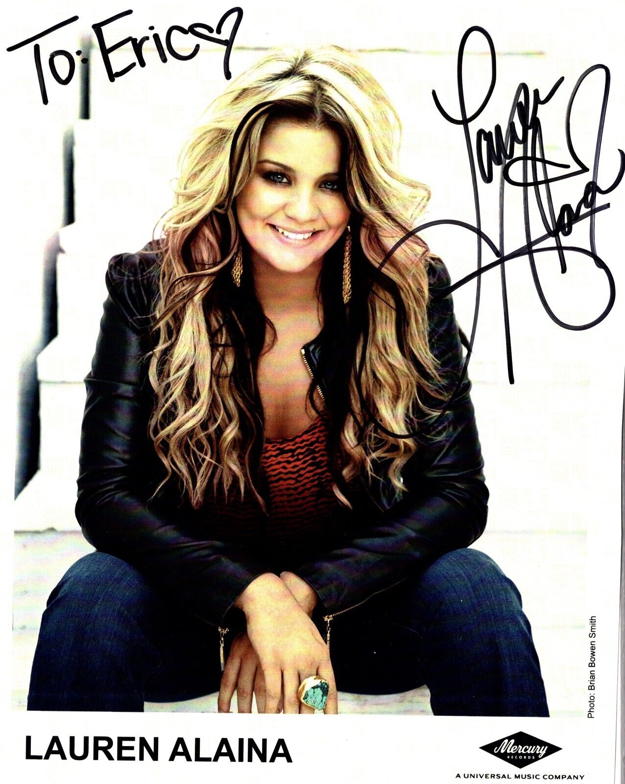 TO ERIC - Lauren Alaina Signed Autographed Country Music Singer 8x10 inch Photo Poster painting