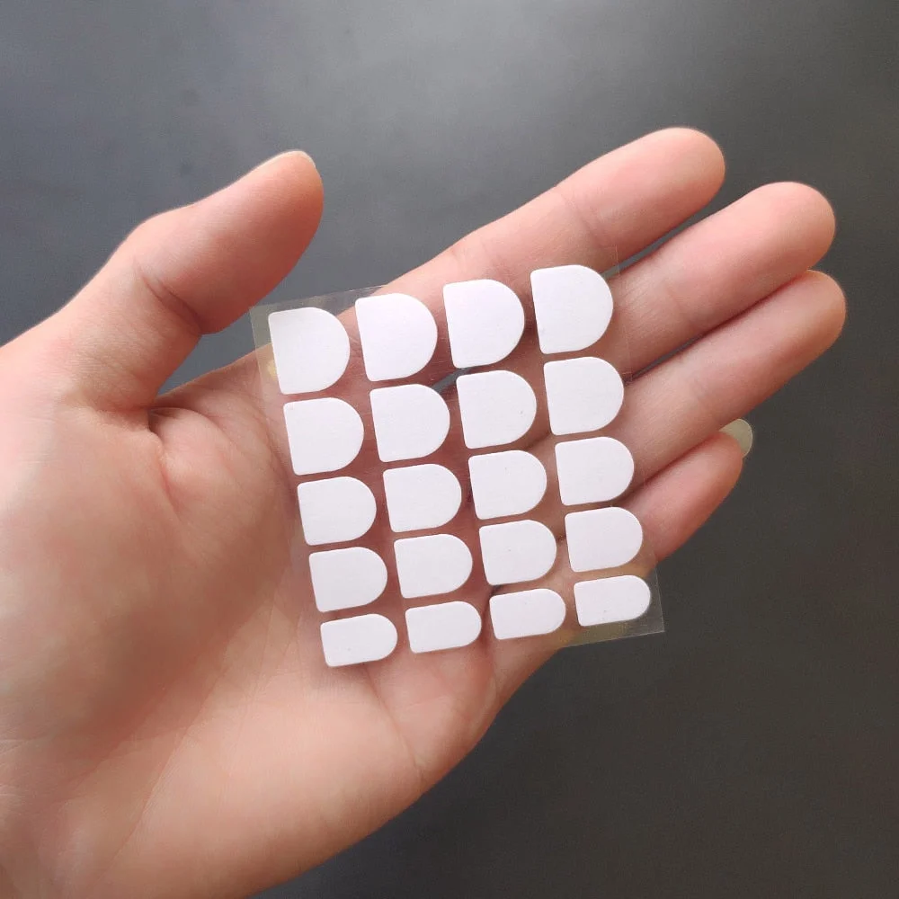 10 Sheets/Lot Thin Super Sticky Nail Adhesives For Press On False Nail Tips 5 Sizes, 20 Pieces/Sheets-Nail Inspo