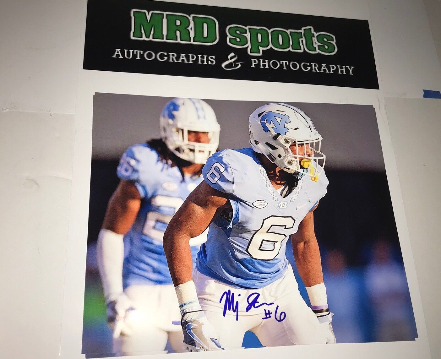 M.J. Stewart North Carolina MJ hand signed autographed 8x10 football Photo Poster painting D