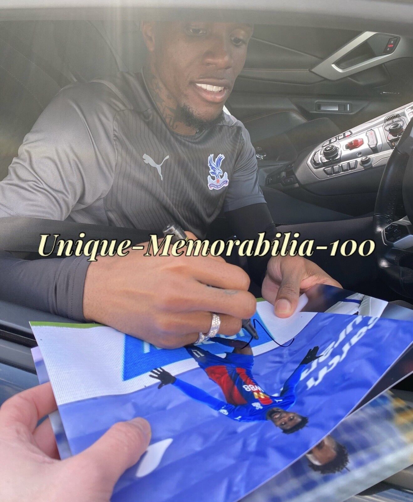 Wilfried Zaha Genuine Hand Signed Crystal Palace 10x8 Photo Poster painting, Exact Proof, 2