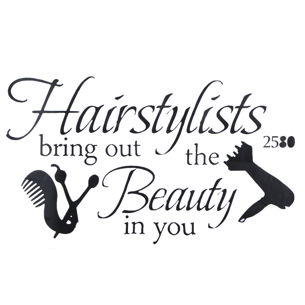 

Removable Barber Shop Wall Stickers Shop Door Window Wall Decor (Black, 黑色, 501 Original