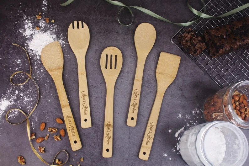Personalized Natural Bamboo Wooden Spoon