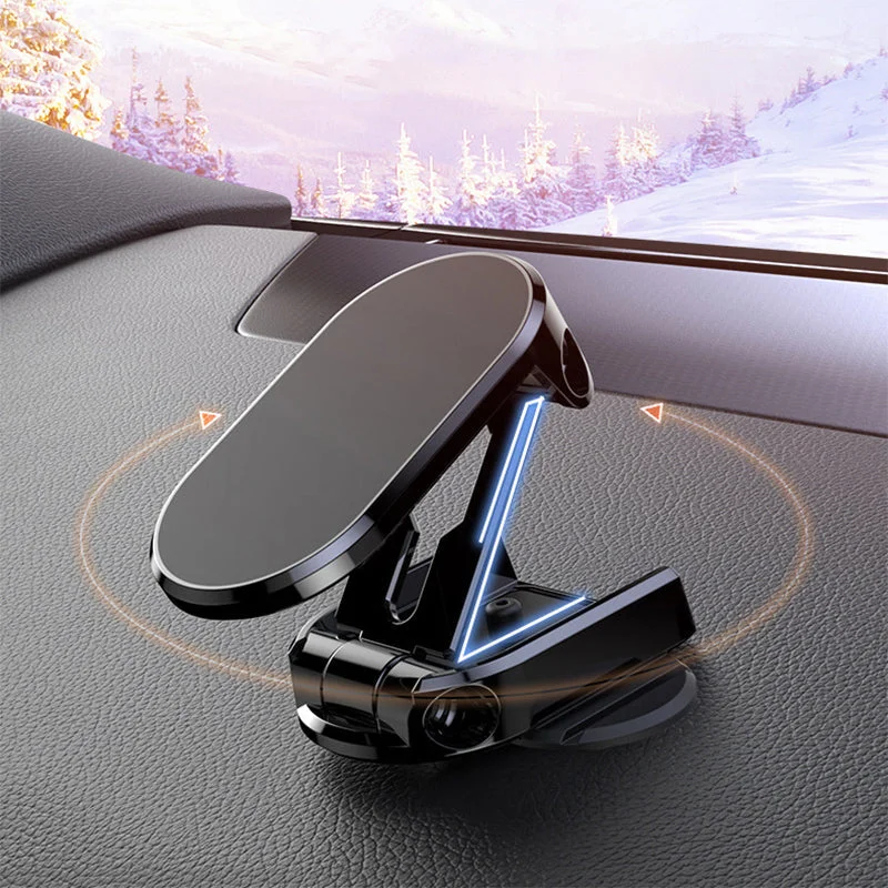 Car magnetic mobile phone navigation bracket 