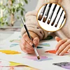 (US Local)8Pcs/Set Oil Painting Brushes with Iron Box Drawing Art Supplies (Wolf Hair)