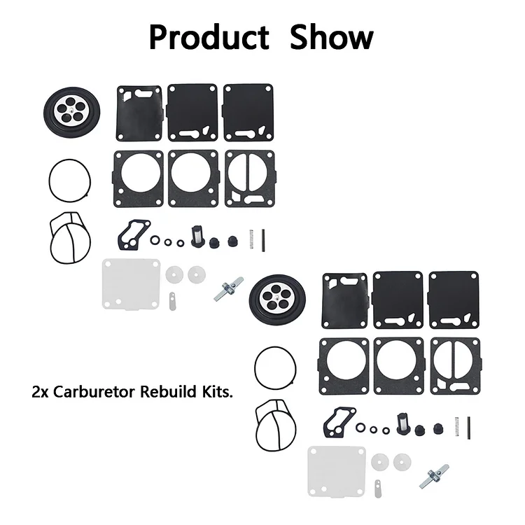 Silscvtt 2 Pack Carburetor Rebuild Kits Replacement for Yamaha Superjet Waverunner Wave Blaster Polaris Seadoo 650 717 720 787 800