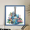 Flower Guitar-18CT Stamped Cross Stitch 25*25cm/9.84*9.84in