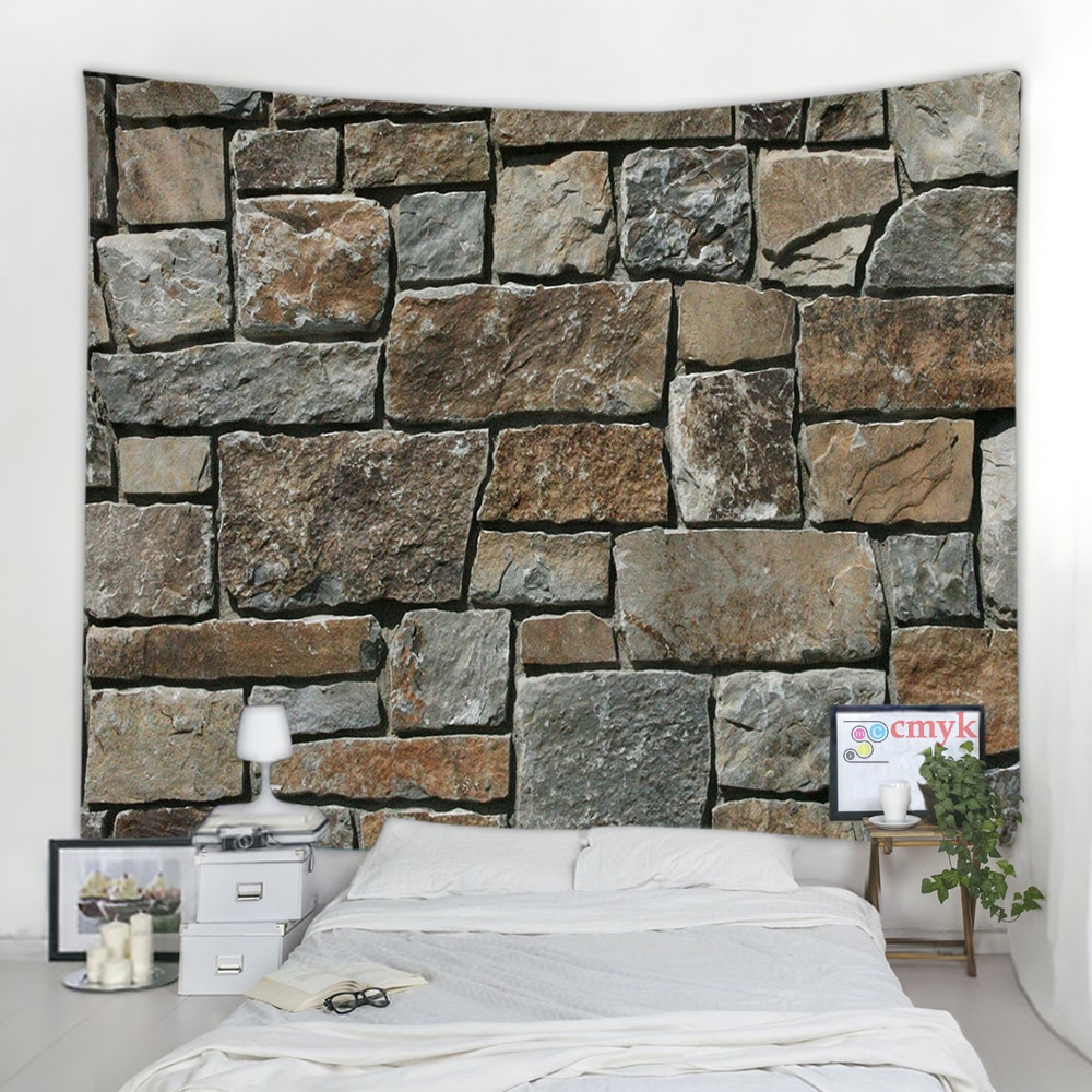 

Wall Tapestry - 3D Printed Brick Stone-150*130cm, 501 Original