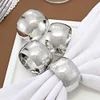 Silver Thump Texture Circle Catering Napkin Ring