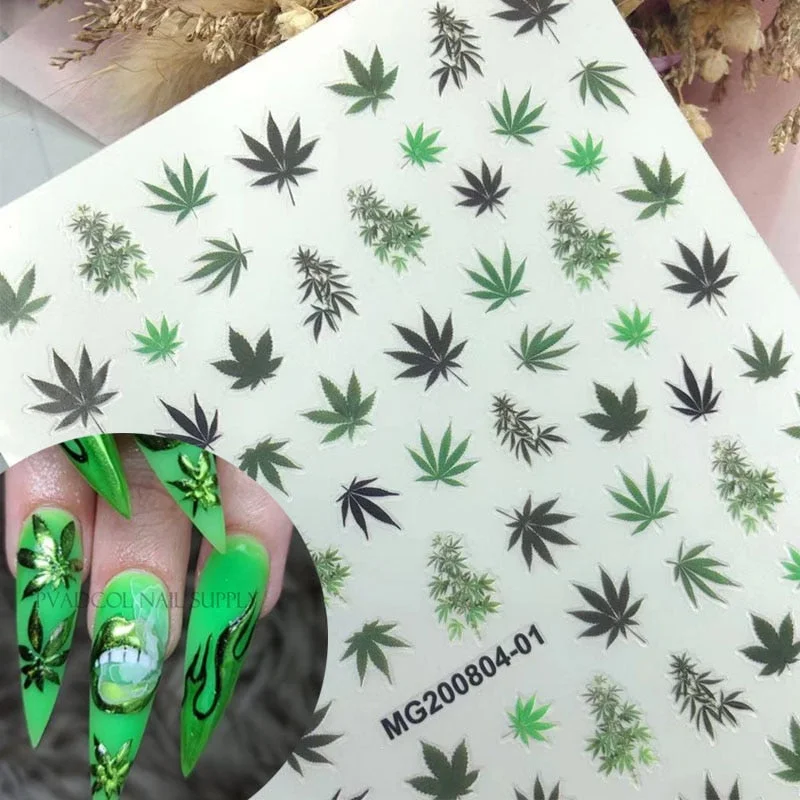 Nail Art 3D Stickers Decals Hearts Gold Manicure Nails Design Adhesive Sticker Wraps Tip Decoration-Nail Inspo