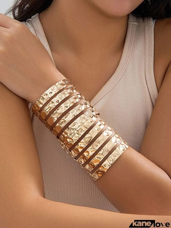 Geometric Hollow Solid Color Bracelet Accessories