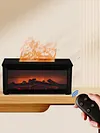 Fireplace Air Humidifier Waterless Auto-Off Aroma Diffuser for Home Decor Gift