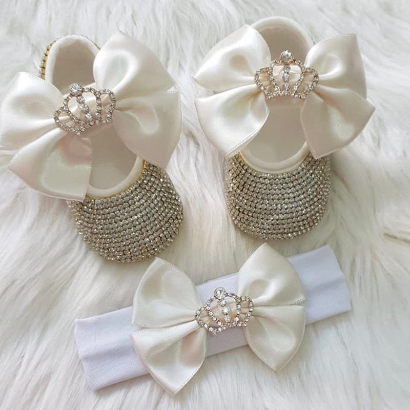 Handmade 2 Pieces Shoes and Headband Set