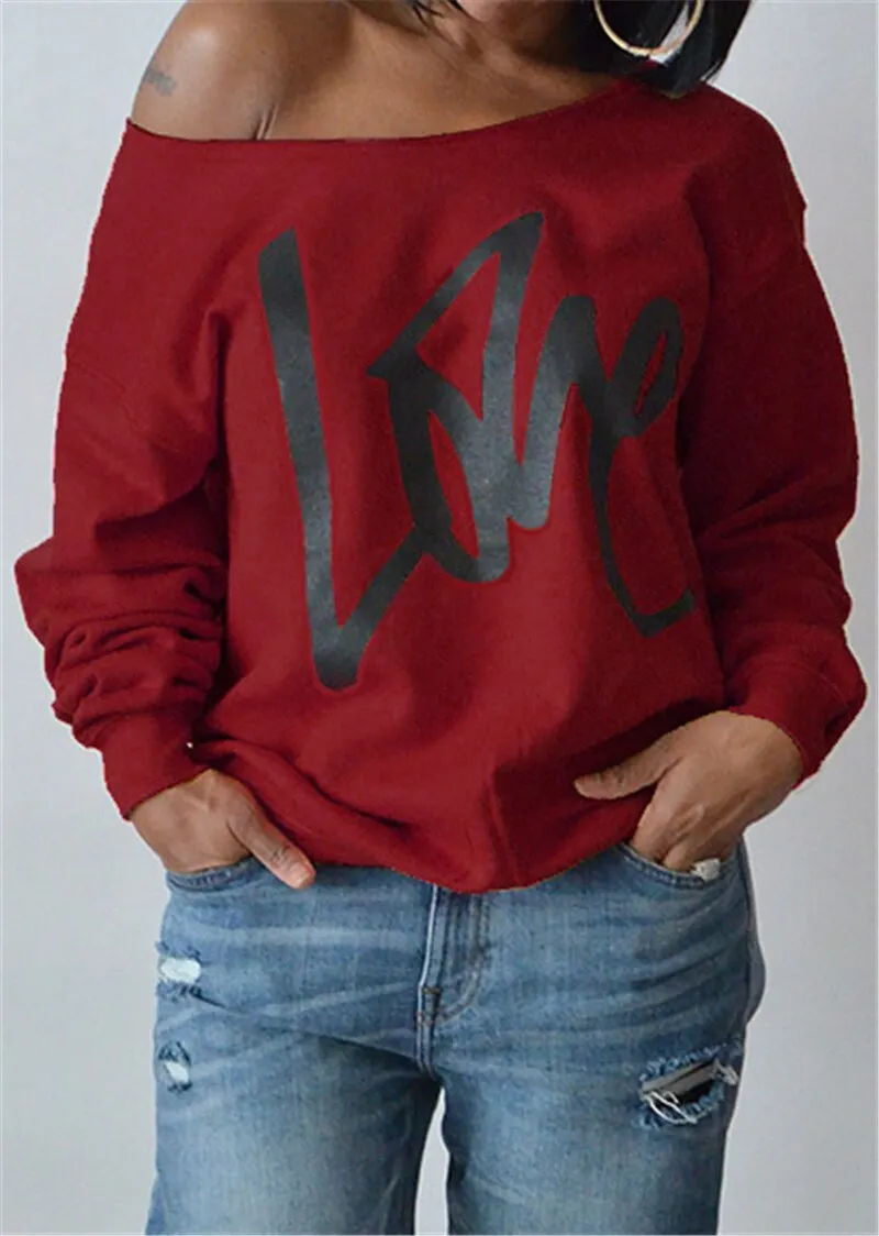 Plus size 5 XL love Women hoodies sweatershirt 2021 O Neck Fashion Couple streetwear Casual Trend Tops