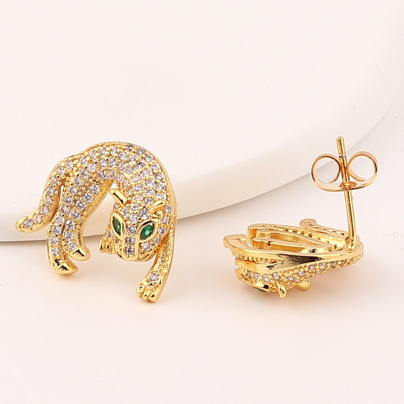 Vintage Retro Women Vintage Geometric Bowknot Retro Butterfly Copper Diamond Inlay Earrings