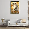 (40*60cm)Sunflower Horse - Round Partial AB Drill Diamond Painting