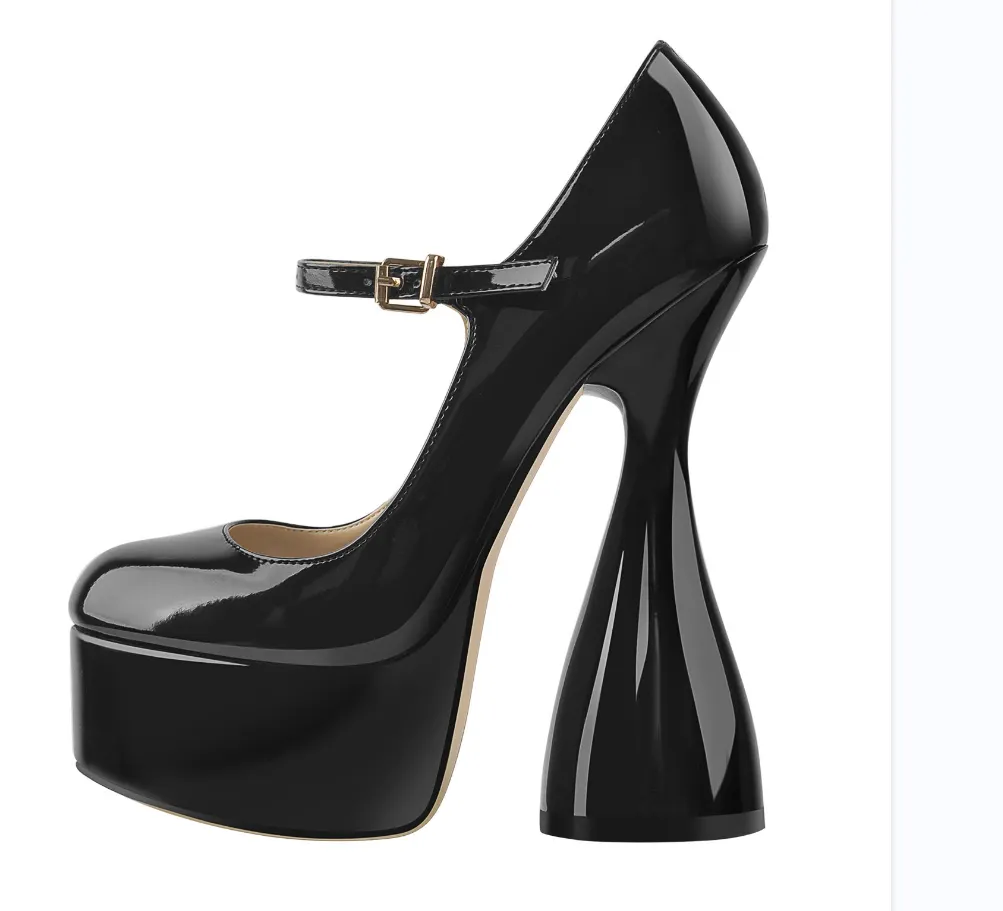 160mm Round Toe High Platform Pumps-vocosishoes