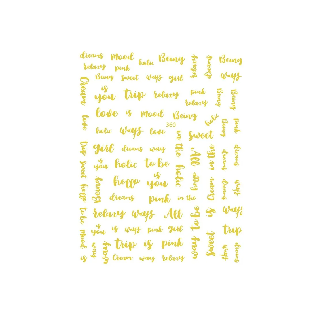 Stars Stickers Hologram Silver Gold Black & White 3D Engraved Nail Sticker Nail Art Decorations Nail Decals Design