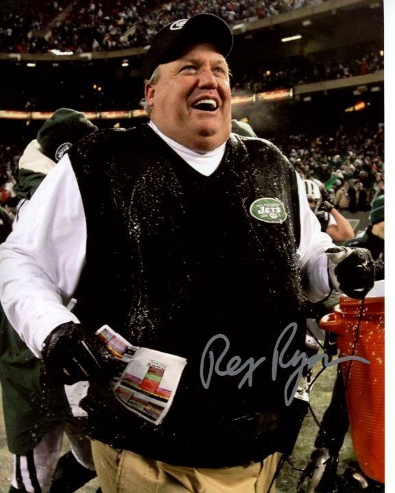 REX RYAN signed autographed NFL NEW YORK JETS Photo Poster painting