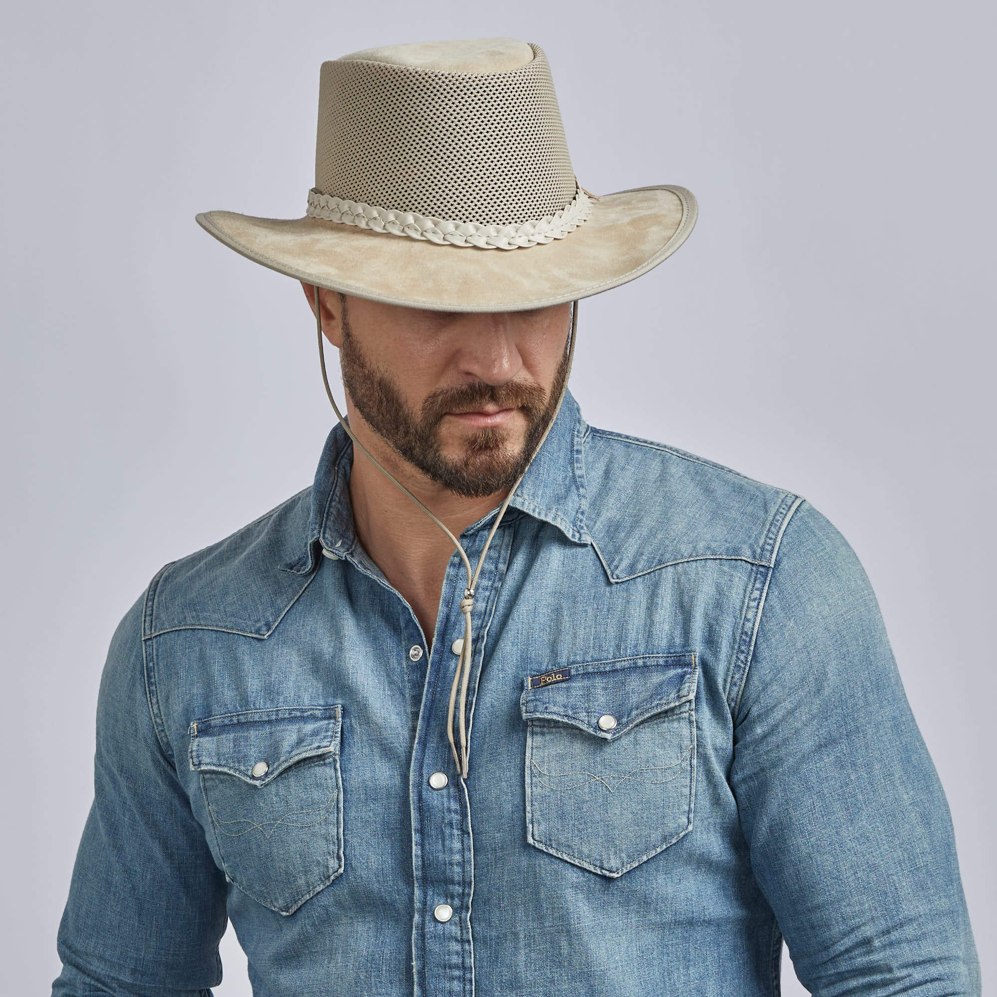 Men's Latte Sun Hat, Breeze
