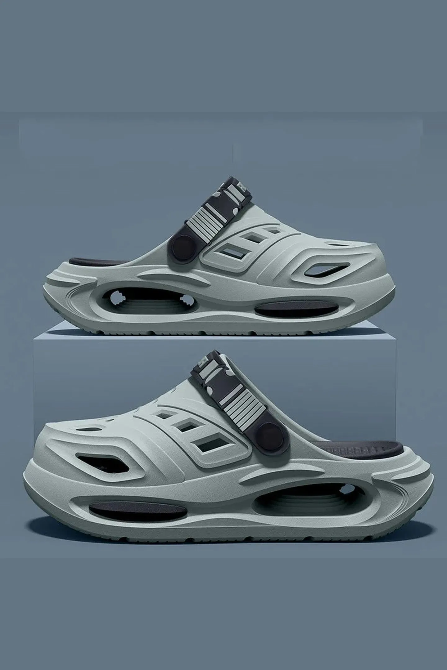 Men's EVA Cushioned Slides &ndash; Lightweight Summer Pool Sandals