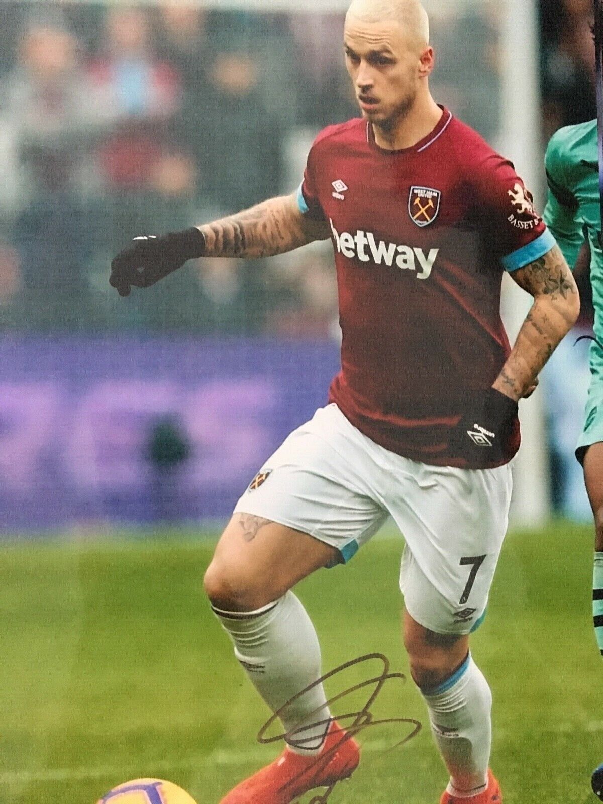 MARKO ARNOUTOVIC - WEST HAM UNITED FOOTBALLER - EXCELLENT SIGNED Photo Poster paintingGRAPH