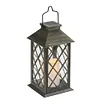 Retro Lantern Candle Twinkle Lamp LED Solar Light Garden Hanging Decoration