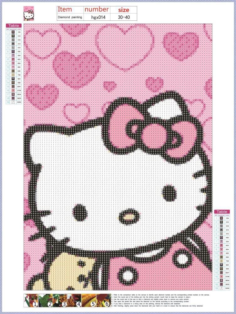 Diamond Painting - Full Round - Hello Kitty