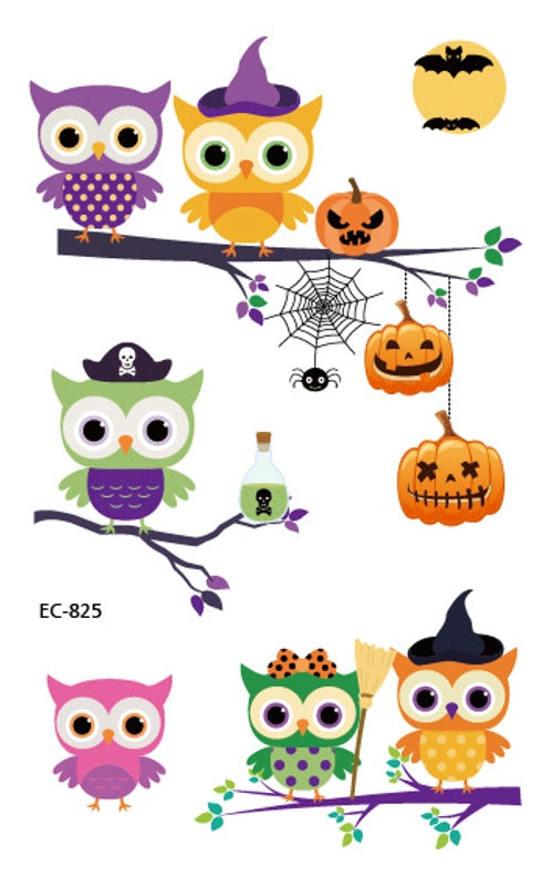Halloween Pumpkin Masquerade Party Tattoo Stickers