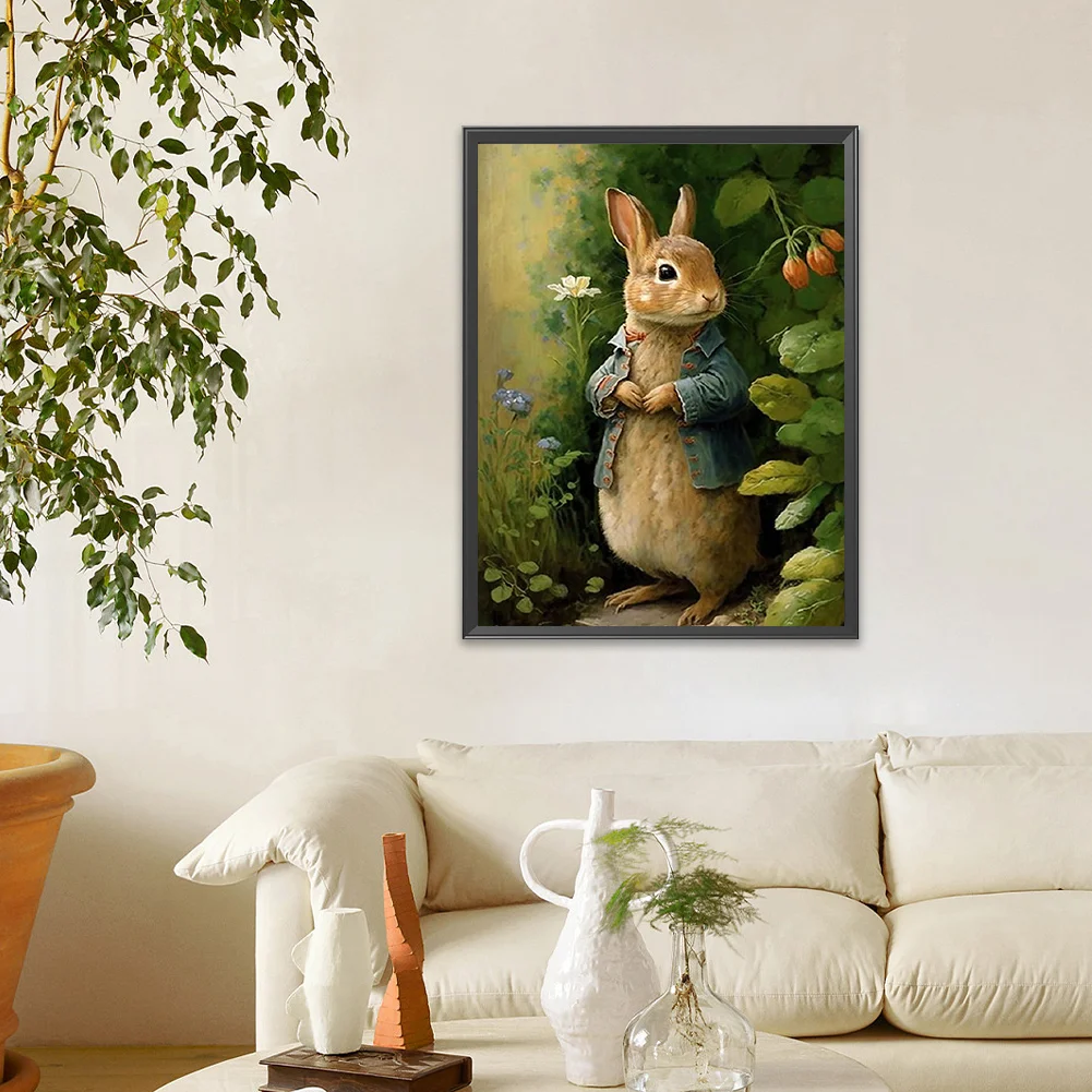 Diamond Painting - Full Round Drill - Easter Bunny(Canvas|30*40cm)
