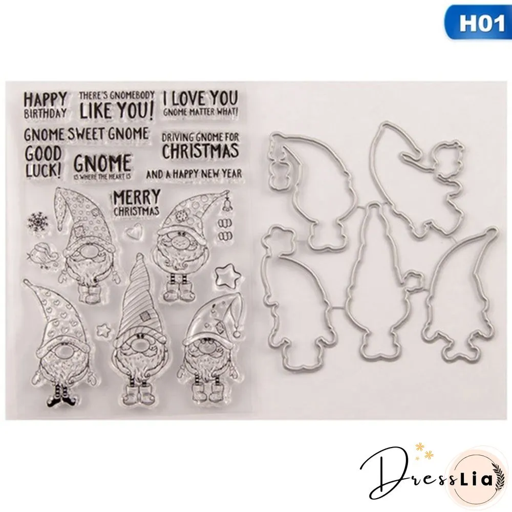 New Christmas Santa Clause Transparent Clear Silicone StampSilicone Stamp Cutting Dies Diy